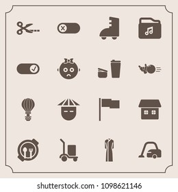 Modern, simple vector icon set with skating, roller, sign, asian, flag, fashion, people, tool, deactivate, turn, package, table, vacuum, cut, japanese, domestic, sad, off, kid, parachute, food,  icons