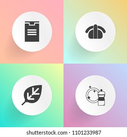 Modern, simple vector icon set on gradient backgrounds with japanese, delivery, sponge, restaurant, rice, foliage, broom, transport, branch, roll, box, fish, sign, plant, household, natural, mop icons