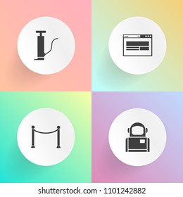 Modern, simple vector icon set on gradient backgrounds with industry, oil, web, gasoline, astronaut, diesel, gas, graphic, country, computer, orbit, sign, earth, picket, power, exploration, pump icons