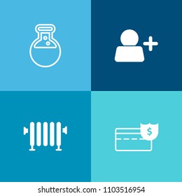 Modern, simple vector icon set on colorful background with dentistry, background, dental, boiler, social, concept, internet, banking, cash, business, dentist, bank, water, people, currency, user icons