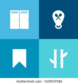 Modern, simple vector icon set on colorful background with branch, web, house, asia, travel, exit, room, navigation, restaurant, tag, entrance, doorway, sign, pointer, home, japanese, leaf, star icons