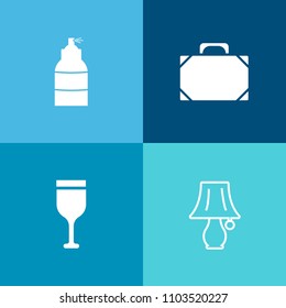 Modern, simple vector icon set on colorful background with graffiti, bulb, lamp, red, modern, bright, luggage, sign, accessory, beverage, handle, silhouette, paint, object, handbag, glass, black icons