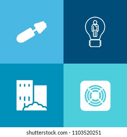 Modern, simple vector icon set on colorful background with heat, light, lash, blower, home, mascara, abstract, construction, architecture, energy, fashion, estate, applicator, beauty, concept icons