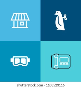 Modern, simple vector icon set on colorful background with child, mask, children, home, office, estate, toy, style, digital, communication, modern, beautiful, cartoon, white, sea, winter, new icons