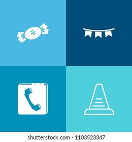 Modern, simple vector icon set on colorful background with happy, banner, striped, party, stairway, sign, book, colorful, construction, staircase, color, holiday, step, flag, contact, background icons