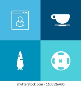 Modern, simple vector icon set on colorful background with latte, business, beverage, vegetable, vegas, morning, people, orange, web, mocha, poker, casino, espresso, cafe, avatar, coffee, food icons
