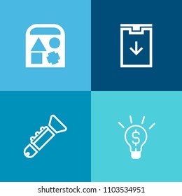 Modern, simple vector icon set on colorful background with web, jazz, music, classical, toy, play, internet, teddy, creativity, navigation, businessman, concept, inspiration, business, idea, car icons