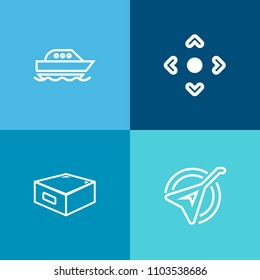 Modern, simple vector icon set on colorful background with arrow, wooden, melody, button, travel, string, sign, object, old, art, blue, furniture, cabinet, web, culture, folk, play, violin, sea icons