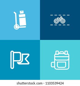 Modern, Simple Vector Icon Set On Colorful Background With Fashion, Banner, Wheel, Object, Bike, Container, Country, Strap, Style, Car, Cargo, Shipping, Journey, Service, National, Activity, Usa Icons