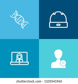 Modern, simple vector icon set on colorful background with style, member, hat, element, medical, template, object, uniform, profile, call, medicine, technology, avatar, chat, cap, sign, computer icons