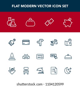 Modern, simple vector icon set with finance, ladder, hyperlink, up, equipment, map, pin, link, tool, party, web, debit, transportation, direction, carnival, style, concept, bag, plastic, arrow,  icons