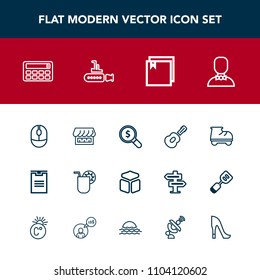 Modern, simple vector icon set with technology, file, find, boat, curtain, computer, delivery, male, leisure, female, web, beautiful, mouse, fashion, profile, undersea, sea, search, concept, fun icons