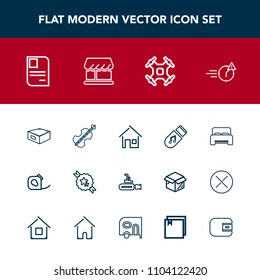 Modern, simple vector icon set with bed, architecture, card, control, identity, home, estate, curtain, helicopter, late, sound, ribbon, friction, building, drawer, bedroom, white, drone, boat icons