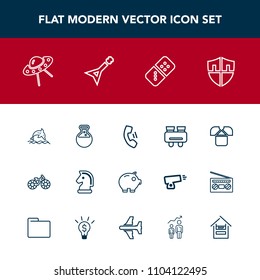 Modern, simple vector icon set with space, chessboard, spy, game, domino, cell, money, technology, wheel, horse, tshirt, protection, medicine, security, row, shirt, animal, shield, bank, fashion icons