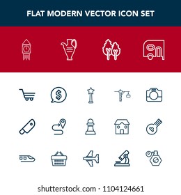 Modern, simple vector icon set with horse, meat, price, big, shop, cart, circle, nature, ben, transport, hammer, clock, transportation, medal, film, tower, camera, game, location, road, knife icons