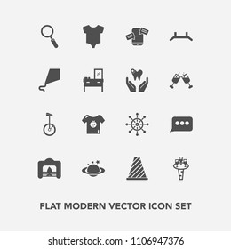 Modern, simple vector icon set with zoom, fireplace, road, baby, communication, pull, ship, speech, planet, background, clothing, globe, clothes, helm, rudder, christmas, space, warm, chat, wine icons