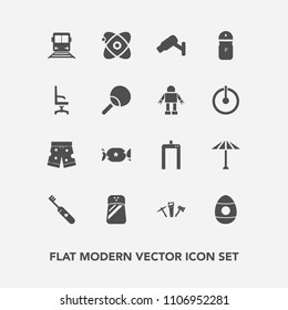 Modern, simple vector icon set with candy, decoration, care, travel, camera, salt, chair, star, wear, white, sweet, train, space, holiday, pepper, astronomy, cosmos, repair, wagasa, fashion icons