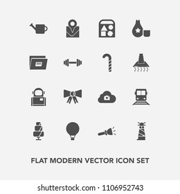 Modern, simple vector icon set with photo, gardening, sea, cosmos, extreme, cosmonaut, equipment, lighthouse, jump, sweet, food, sake, tie, lamp, parachuting, suit, shine, play, science, plant icons