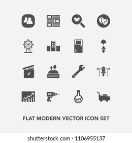 Modern, simple vector icon set with bear, caffeine, internet, spanner, medicine, woman, news, clothing, lawn, social, play, garden, group, mower, toy, female, trend, newspaper, work, laboratory icons