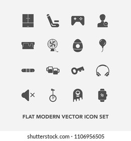 Modern, simple vector icon set with bike, bar, competition, profile, game, technology, pub, monster, smart, alcohol, avatar, match, play, key, alien, cake, sign, medical, health, sweet, dessert icons