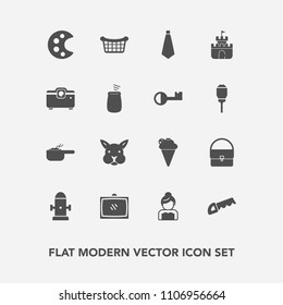 Modern, simple vector icon set with department, background, sand, dish, cream, ice, fashion, food, drawing, room, dinner, rabbit, construction, store, basket, bride, love, groom, work, animal icons