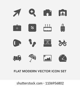 Modern, simple vector icon set with frame, guitar, image, home, quad, music, web, umbrella, biker, helmet, footwear, road, grocery, supermarket, photo, food, cursor, market, health, warm, upload icons