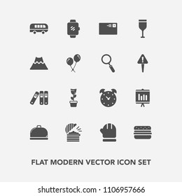 Modern, simple vector icon set with winter, restaurant, transportation, cold, hour, annual, scarf, communication, room, transport, green, smart, wine, screen, coffee, folder, speed, road, warm icons