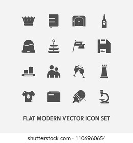 Modern, simple vector icon set with book, drink, red, food, headwear, notebook, dessert, child, person, sign, cream, sweet, bag, glass, file, strategy, paper, luxury, elevator, science, research icons