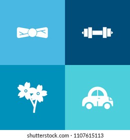 Modern, simple vector icon set on colorful background with elegance, transportation, gym, concept, tie, wear, transport, clothing, flower, training, auto, bow, japan, men, vehicle, pink, nature icons