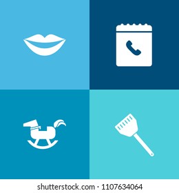 Modern, simple vector icon set on colorful background with beautiful, ball, black, female, toy, web, rubber, duck, makeup, white, young, knife, fashion, cooking, book, face, restaurant, play icons