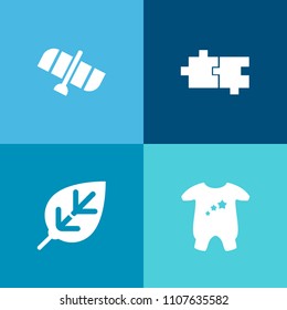 Modern, simple vector icon set on colorful background with clothes, natural, idea, fashion, technology, orbit, part, science, small, shuttle, green, station, nature, cute, child, space, newborn icons