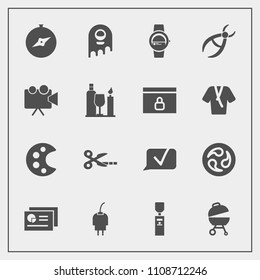 Modern, simple vector icon set with water, ufo, meat, cable, drawing, chat, north, chart, mon, grill, charger, japanese, clinic, space, power, japan, energy, gadget, graph, tool, projector, art icons