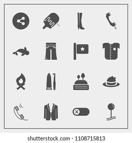 Modern, simple vector icon set with fireplace, media, turn, sea, deactivate, health, toothbrush, dental, cake, energy, pin, communication, hat, pants, style, seafood, bonfire, ice, clothing, map icons