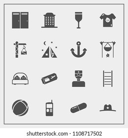 Modern, simple vector icon set with house, medical, vintage, texas, cowboy, wine, furniture, baby, alcohol, doctor, west, ladder, home, phone, drink, bed, architecture, construction, bedroom icons