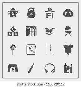 Modern, simple vector icon set with phone, plastic, japanese, technology, culture, fire, japan, music, education, food, warm, alphabet, internet, wine, child, medicine, nutrition, clothing, drum icons
