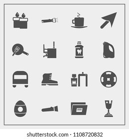 Modern, Simple Vector Icon Set With Fire, Candle, Leather, Money, Flame, Kitchen, Torch, Food, Winner, Night, Transportation, Footwear, Poker, File, Paper, Xray, Casino, Wax, Place, Cafe, Cursor Icons