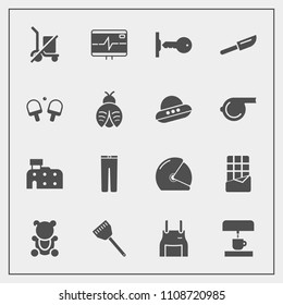 Modern, Simple Vector Icon Set With Bar, Shopping, Food, Uniform, Machine, Helmet, Dinner, Cute, Biker, City, Sweet, Rider, Cooking, Bear, Clothes, House, Shipping, Fluffy, Scale, Heart, Dessert Icons