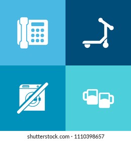 Modern, simple vector icon set on colorful background with contact, phone, communication, beverage, ride, vehicle, black, pub, mug, lager, mobile, celebration, scooter, connection, liquid, label icons