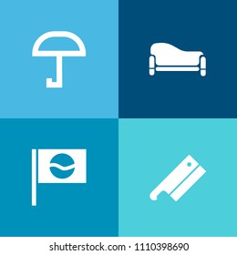 Modern, simple vector icon set on colorful background with japanese, knife, japan, pagoda, interior, comfortable, leisure, young, sign, couch, season, weather, modern, room, resting, axe, steel icons