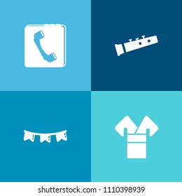 Modern, simple vector icon set on colorful background with clothes, music, chinese, sound, asia, decoration, traditional, business, clothing, telephone, contact, internet, asian, pipe, banner icons
