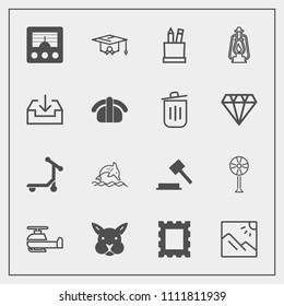 Modern, simple vector icon set with pencil, college, equipment, frame, vehicle, box, picture, wireless, vintage, dolphin, radio, air, transportation, photo, border, travel, transport, landscape icons