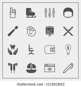 Modern, simple vector icon set with sport, wallet, dental, internet, hand, ocean, window, healthy, comfortable, education, white, office, browser, stationery, health, home, pin, write, work, map icons