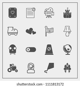 Modern, simple vector icon set with agricultural, street, contract, agriculture, ufo, summer, deactivate, game, map, poker, traffic, world, craft, office, real, turn, center, house, globe, sky icons