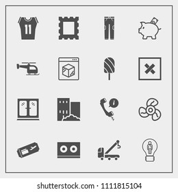 Modern, Simple Vector Icon Set With Flight, Sport, Real, Car, Ticket, Home, Tow, Fashion, Call, Game, Bank, Cool, Clothing, Border, Truck, Fan, Furniture, Building, Finance, Accident, Concept Icons