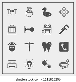 Modern, simple vector icon set with healthy, technology, water, white, mask, game, dental, medicine, bird, drink, sky, drum, laboratory, book, animal, nature, double, play, phone, health, asian icons