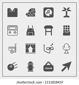 Modern, simple vector icon set with scuba, fire, tree, travel, landscape, summer, fun, home, leaf, world, white, bowling, nature, environment, shop, banner, web, new, mask, note, snorkel, forest icons