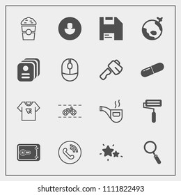 Modern, Simple Vector Icon Set With Finance, Coffee, Money, Bank, Phone, Computer, Transportation, Classic, Pipe, Retro, Roll, Travel, Cafe, Avatar, Tshirt, Roller, Profile, Night, Paint, Sky Icons