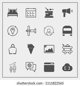Modern, simple vector icon set with food, progress, musical, browser, website, bed, ice, cloud, location, personal, internet, day, sound, bedroom, calendar, communication, chat, mobile, , drum icons