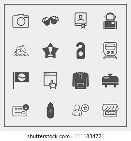 Modern, simple vector icon set with japan, profile, white, beer, clothing, technology, address, home, drink, photo, website, water, heater, internet, office, pub, concept, mouse, bag, asia, lens icons