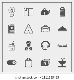 Modern, simple vector icon set with drink, equipment, grater, male, food, japanese, present, business, technology, clinic, estate, art, man, idea, beverage, audio, headphone, bag, cooking, gift icons